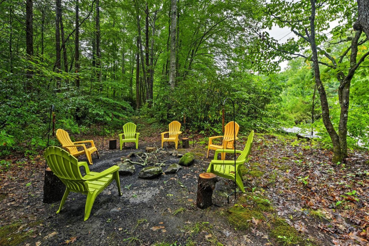 Serene Creekside Cottage Near Asheville Fire Pit Candler Exterior foto