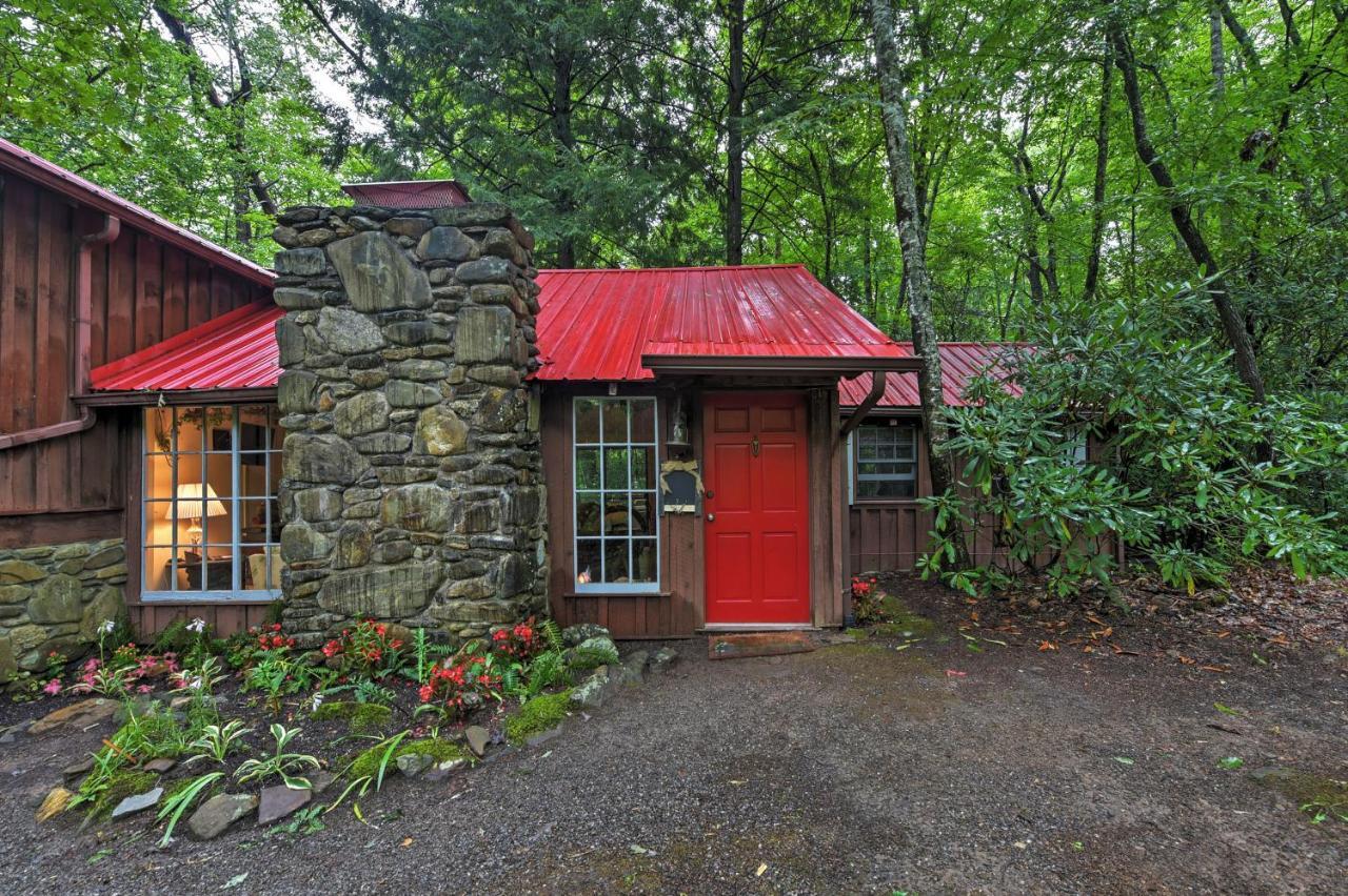 Serene Creekside Cottage Near Asheville Fire Pit Candler Exterior foto
